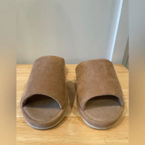 Beige Corduroy Slippers - Picture 5 of 12